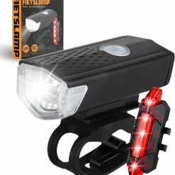 MM Brands Fietslamp - Fietsverlichting - Voorlicht En Achterlicht - USB Oplaadbaar - LED