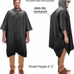 BOTC Poncho - Regenponcho - Fietsponcho Fiets - Unisex - Dames & Heren - Waterdicht -Windgoo Shop 550x605 4