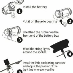 BOTC Wielverlichting Fiets - 20 Holders - Spaakverlichting LED - Lichtsnoer Fietswiel - 20 Leds - 220CM - Kleurrijk 15 BOTC Wielverlichting Fiets - 20 Holders - Spaakverlichting LED - Lichtsnoer Fietswiel - 20 Leds - 220CM - Kleurrijk -Windgoo Shop 550x608 11