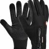 LuxeRoyal Fietshandschoenen Winter - Sport Handschoenen Met Rits - Touchscreen Telefoon - Anti Slip Gloves - Heren / Dames - Maat M - Zwart