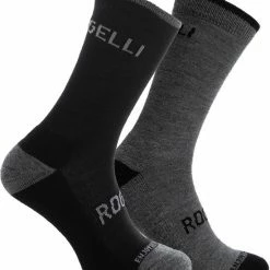 Rogelli Wintersok Merino Wool 2-pack - Grijs & Zwart - Maat 40-43 -Windgoo Shop 550x610 3
