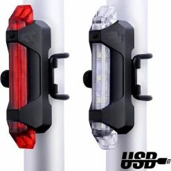 LOUZIR 2 Stuks Fietsverlichtingen ( Voor En Achter Fietslicht ) - LED Usb Oplaadbaar