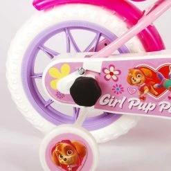 Volare Paw Patrol Kinderfiets - Meiden - 12 Inch - Roze - Doortrapper -Windgoo Shop 550x661 1