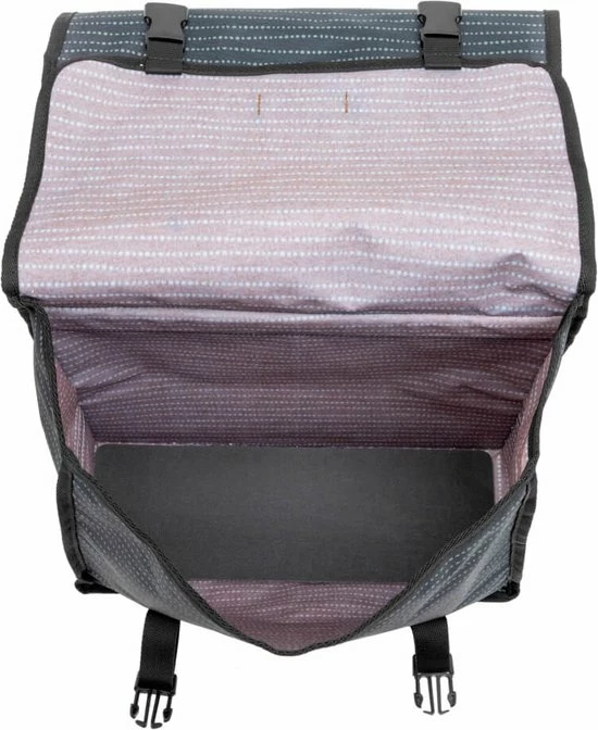 New Looxs Forest Fiori Dubbele Fietstas - 30 Liter - Antraciet 8 New Looxs Forest Fiori Dubbele Fietstas - 30 Liter - Antraciet - Afbeelding 8