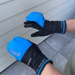 Luxe Winter Handschoenen - Handschoenen EN Wanten In 1 - Waterdicht Door Techshell - Nylon - Fiets, Wandel Handschoenen/wanten Combinatie - Dames En Heren - Zwart/Blauw - Maat M / 7 - R2 Cover -Windgoo Shop 550x733 47