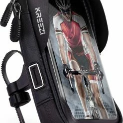 Kreezi Z3 Mobiele Telefoonhouder Fiets Waterdicht - Zwart - Ook Geschikt Voor Scooter & Motor - Fietshouder - GSM Houder
