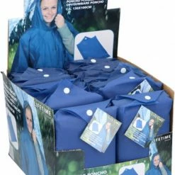 EdCo Goods Poncho Met Capuchon - Donkerblauw - Ideaal Voor Herfst & Winter - Waterdicht