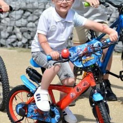 Spider-Man Kinderfiets - Jongens - 14 Inch - Rood/Blauw - Twee Handremmen -Windgoo Shop 550x775 2