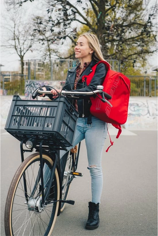 Urban Proof Recycled Fietskrat - 30 L - Warmroze 8 Urban Proof Recycled Fietskrat - 30 L - Warmroze - Afbeelding 8